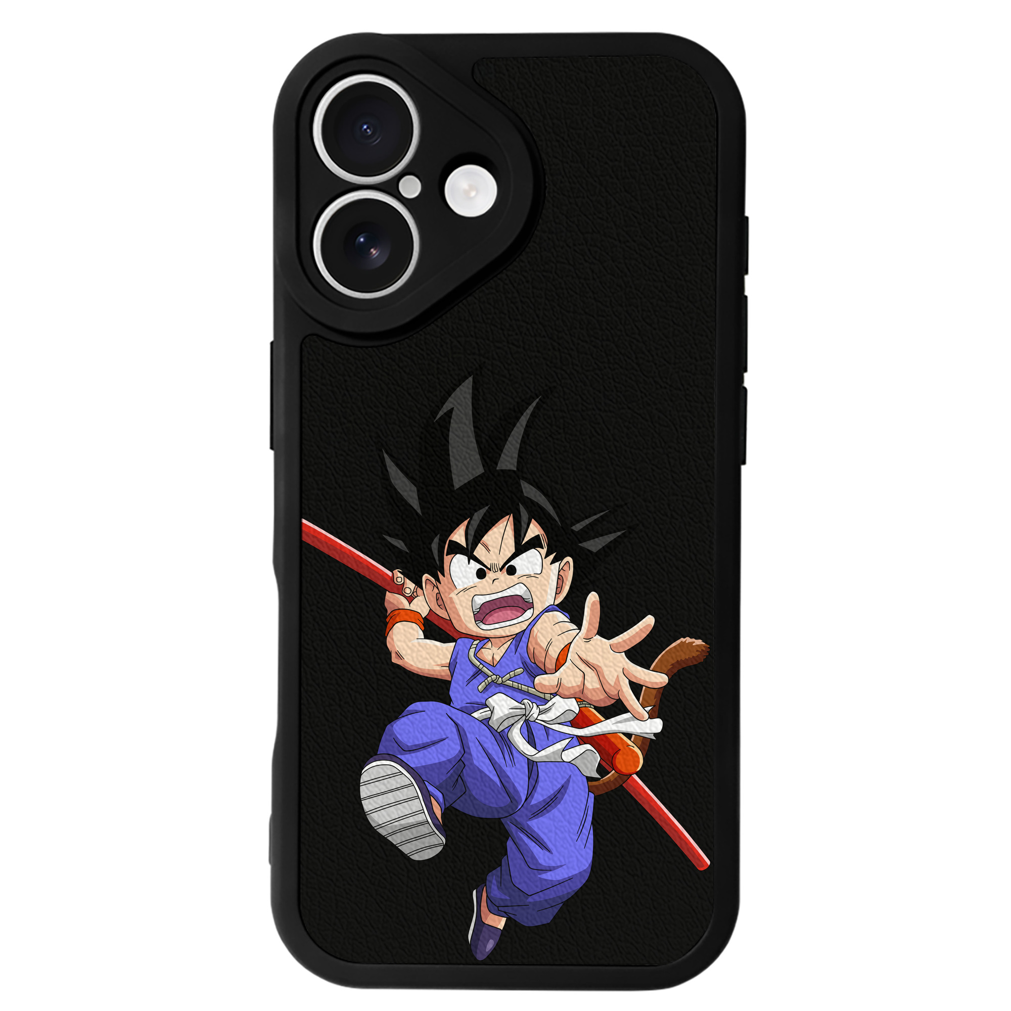 （画像用） ドラゴンボール 孫悟空（そん ごくう）Son Goku カカロット DRAGON BALL Kakarotto 【iPhone 16シリーズ対応】シリコンスマホケース（レザー調） 材質：シリコン
